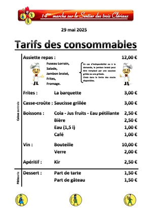 Tarifs 2025
