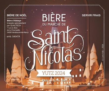 Étiquette bière ambrée